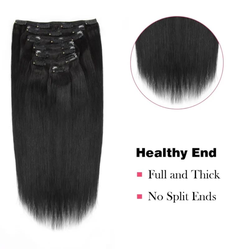 Affordable Classic Clip in Extensions Double Drawn Full To End Best Top Quality Human Hair - Image 5