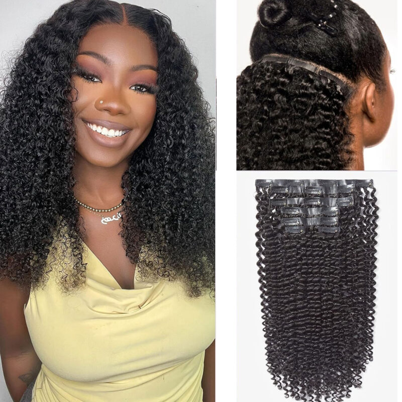 seamless clip in extensions double drawn full to end best top quality human hair - Image 5